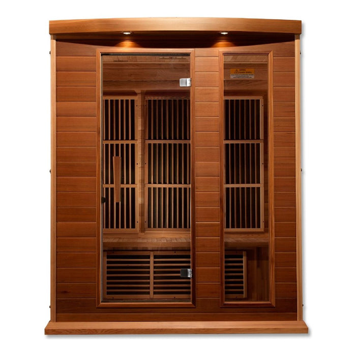 Maxxus 3-Person Low EMF FAR Infrared Dry Sauna in Canadian Red Cedar - West Coast Saunas - MX-K306-01 CED