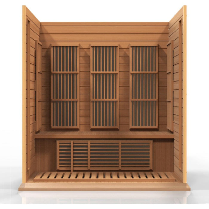 Maxxus 3-Person Low EMF FAR Infrared Dry Sauna in Canadian Red Cedar - West Coast Saunas - MX-K306-01 CED