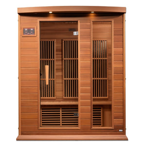 Maxxus 3-Person Near Zero EMF FAR Infrared Dry Sauna in Canadian Red Cedar - West Coast Saunas - MX-K306-01-ZF CED