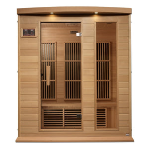 Maxxus 3-Person Near Zero EMF FAR Infrared Sauna in Canadian Hemlock - West Coast Saunas - MX-K306-01-ZF