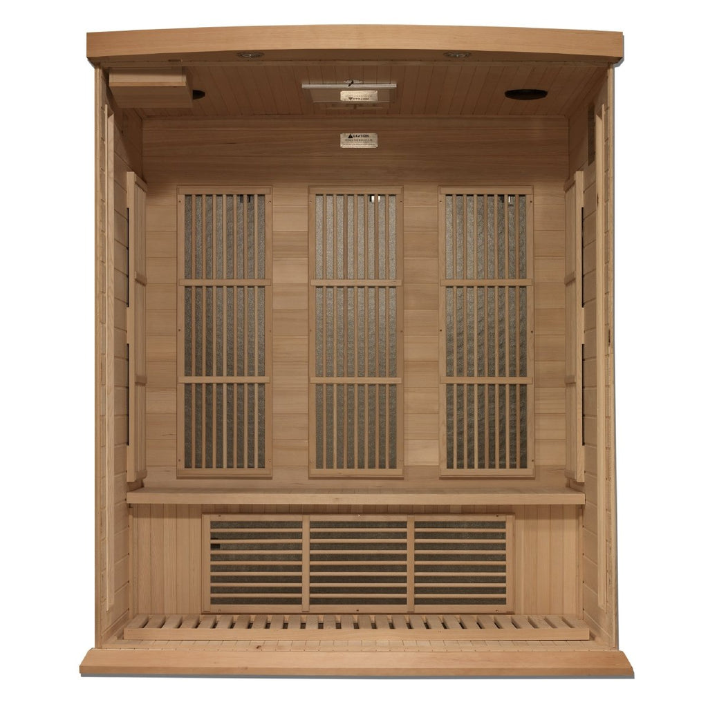 Maxxus 3-Person Near Zero EMF FAR Infrared Sauna in Canadian Hemlock - West Coast Saunas - MX-K306-01-ZF