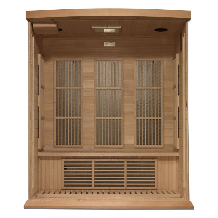 Maxxus 3-Person Near Zero EMF FAR Infrared Sauna in Canadian Hemlock - West Coast Saunas - MX-K306-01-ZF