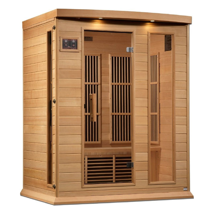 Maxxus 3-Person Near Zero EMF FAR Infrared Sauna in Canadian Hemlock - West Coast Saunas - MX-K306-01-ZF
