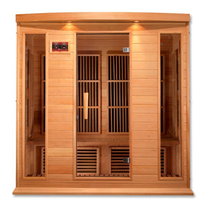 Maxxus 4-Person Low EMF FAR Infrared Dry Sauna in Canadian Hemlock - West Coast Saunas - MX-K406-01