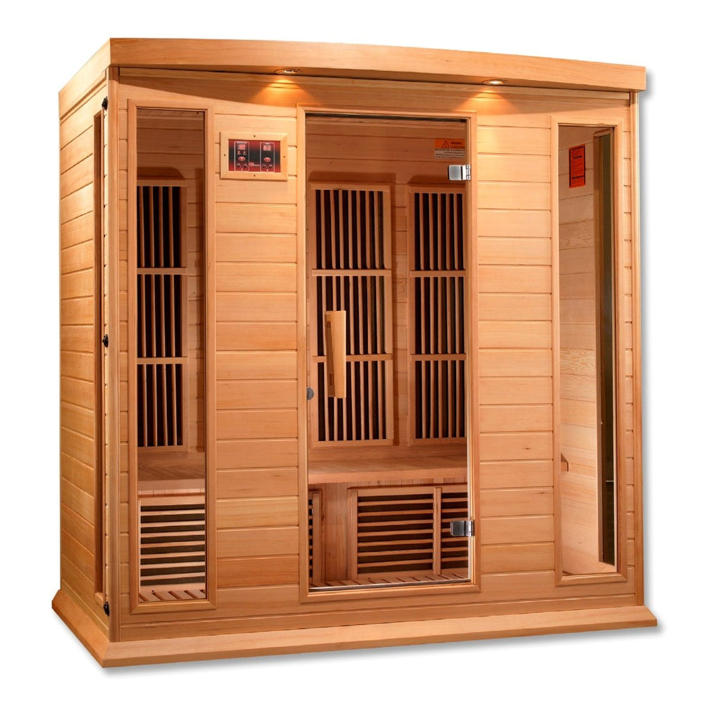 Maxxus 4-Person Low EMF FAR Infrared Dry Sauna in Canadian Hemlock - West Coast Saunas - MX-K406-01