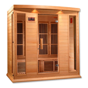 Maxxus 4-Person Low EMF FAR Infrared Dry Sauna in Canadian Hemlock - West Coast Saunas - MX-K406-01