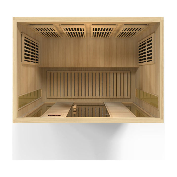 Maxxus 4-Person Low EMF FAR Infrared Dry Sauna in Canadian Hemlock - West Coast Saunas - MX-K406-01