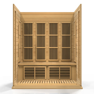 Maxxus 4-Person Low EMF FAR Infrared Dry Sauna in Canadian Hemlock - West Coast Saunas - MX-K406-01