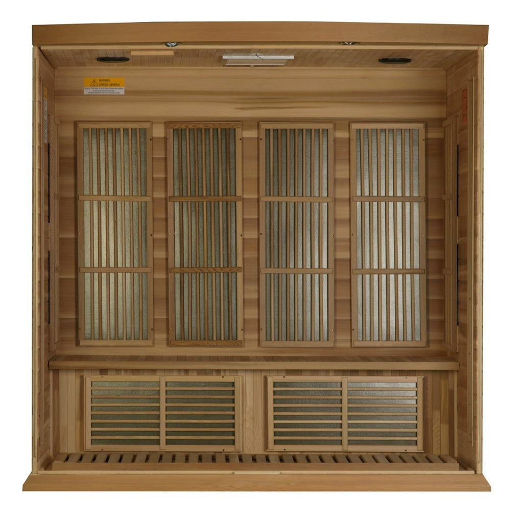 Maxxus 4-Person Low EMF FAR Infrared Sauna in Canadian Red Cedar - West Coast Saunas - MX-K406-01 CED