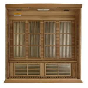 Maxxus 4-Person Low EMF FAR Infrared Sauna in Canadian Red Cedar - West Coast Saunas - MX-K406-01 CED