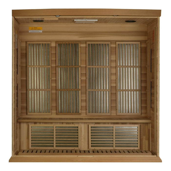 Maxxus 4-Person Low EMF FAR Infrared Sauna in Canadian Red Cedar - West Coast Saunas - MX-K406-01 CED