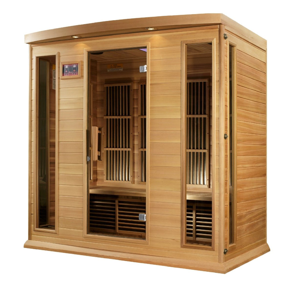 Maxxus 4-Person Low EMF FAR Infrared Sauna in Canadian Red Cedar - West Coast Saunas - MX-K406-01 CED