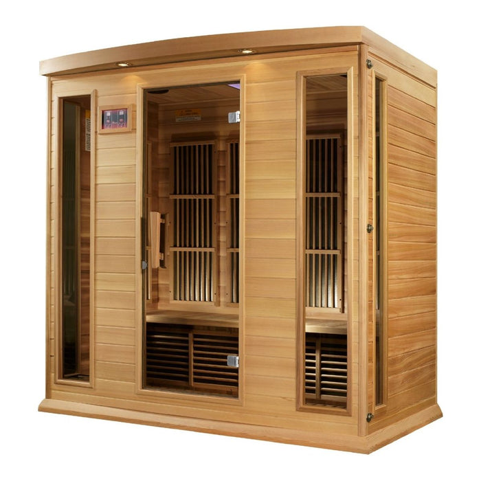 Maxxus 4-Person Low EMF FAR Infrared Sauna in Canadian Red Cedar - West Coast Saunas - MX-K406-01 CED