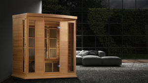 Maxxus 4-Person Low EMF FAR Infrared Sauna in Canadian Red Cedar - West Coast Saunas - MX-K406-01 CED