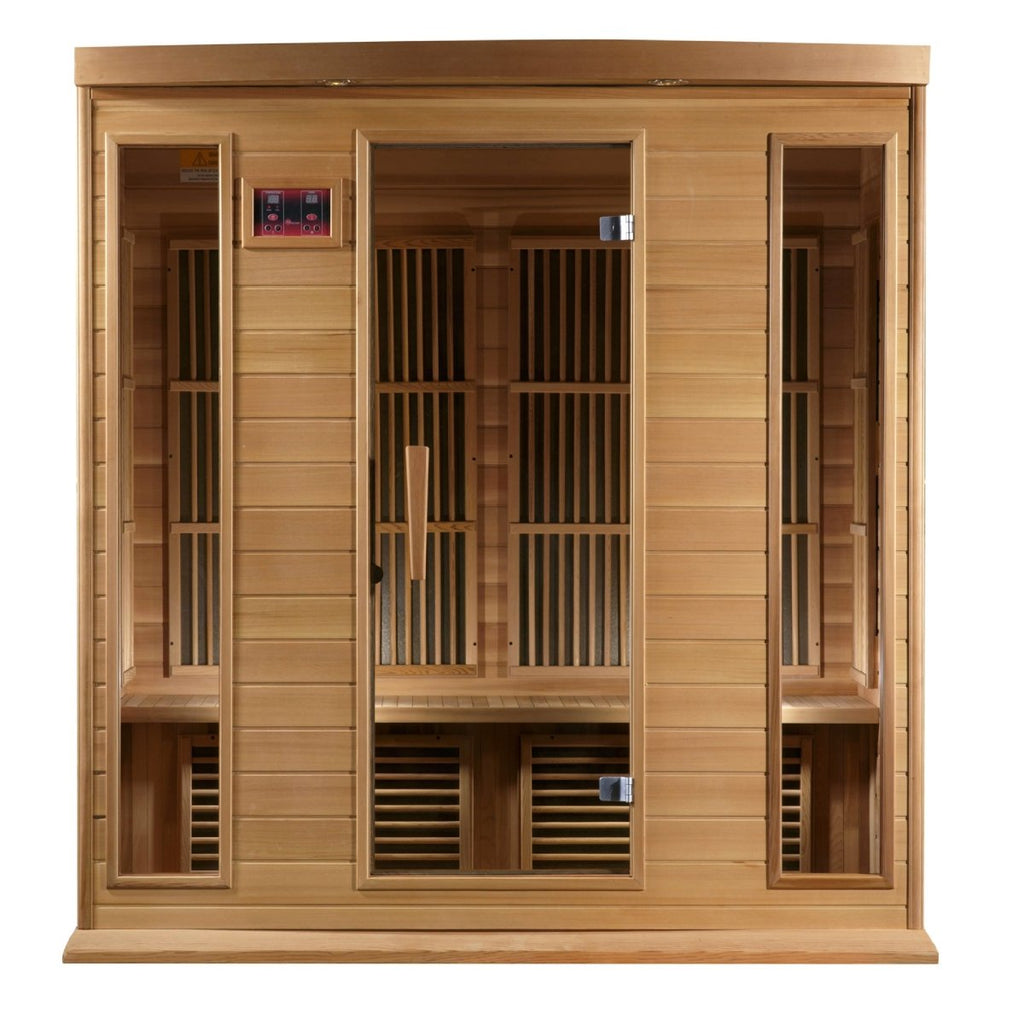 Maxxus 4-Person Low EMF FAR Infrared Sauna in Canadian Red Cedar - West Coast Saunas - MX-K406-01 CED