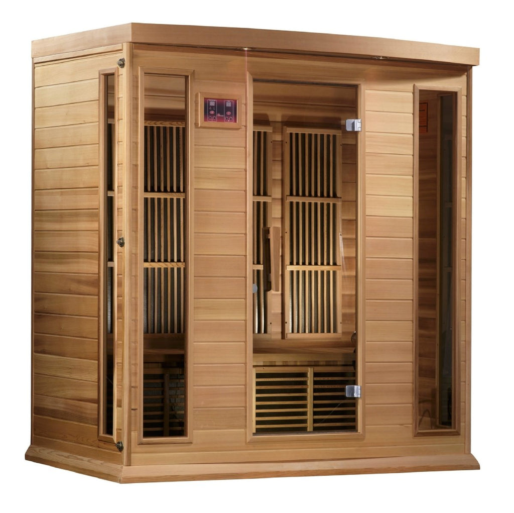 Maxxus 4-Person Low EMF FAR Infrared Sauna in Canadian Red Cedar - West Coast Saunas - MX-K406-01 CED