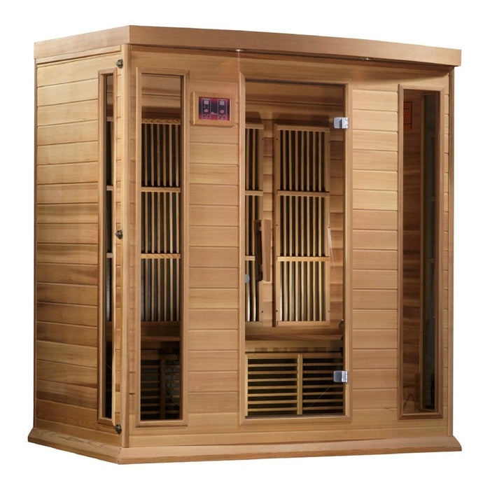 Maxxus 4-Person Low EMF FAR Infrared Sauna in Canadian Red Cedar - West Coast Saunas - MX-K406-01 CED