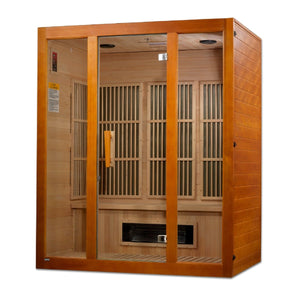 Maxxus "Alpine" 3-Person Corner Low EMF FAR Infrared Dry Sauna in Canadian Hemlock - West Coast Saunas - MX-J306-02S