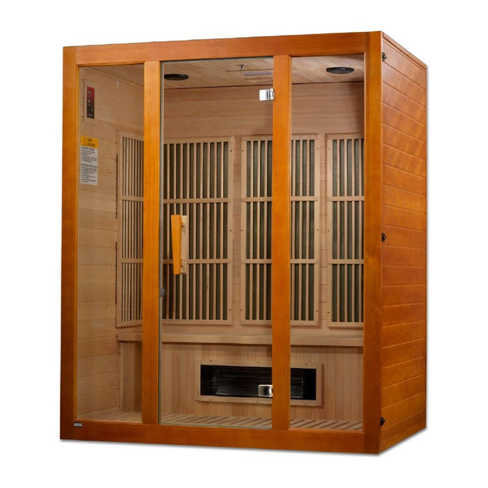 Maxxus "Alpine" 3-Person Corner Low EMF FAR Infrared Dry Sauna in Canadian Hemlock - West Coast Saunas - MX-J306-02S