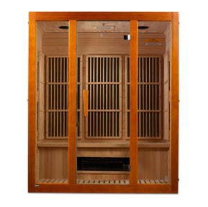 Maxxus "Alpine" 3-Person Corner Low EMF FAR Infrared Dry Sauna in Canadian Hemlock - West Coast Saunas - MX-J306-02S