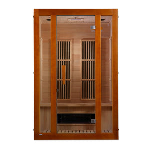 Maxxus "Aspen" 2-Person Low EMF FAR Infrared Dry Sauna in Canadian Hemlock - West Coast Saunas - MX-J206-02S