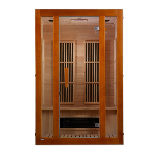 Maxxus "Aspen" 2-Person Low EMF FAR Infrared Dry Sauna in Canadian Hemlock - West Coast Saunas - MX-J206-02S