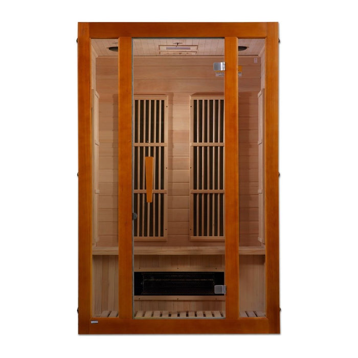 Maxxus "Aspen" 2-Person Low EMF FAR Infrared Dry Sauna in Canadian Hemlock - West Coast Saunas - MX-J206-02S