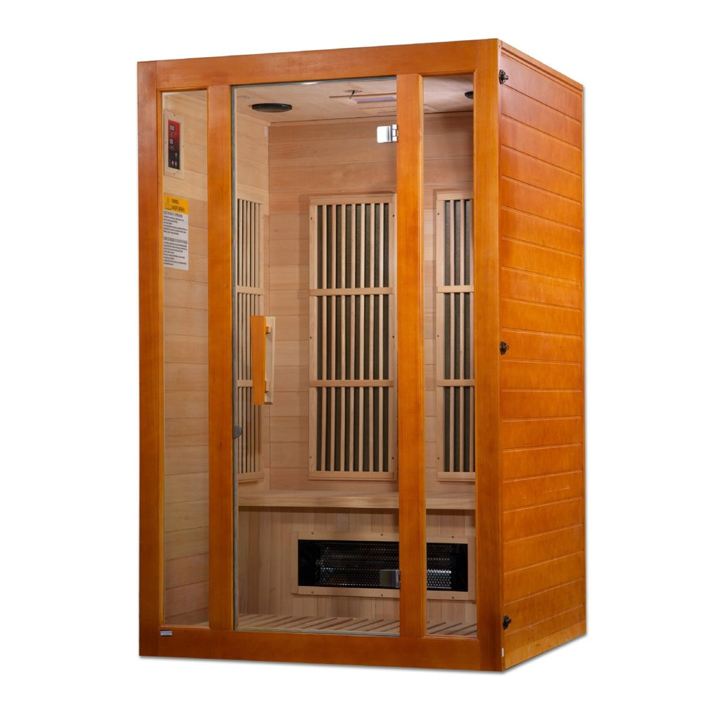 Maxxus "Aspen" 2-Person Low EMF FAR Infrared Dry Sauna in Canadian Hemlock - West Coast Saunas - MX-J206-02S