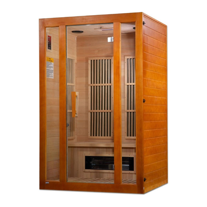 Maxxus "Aspen" 2-Person Low EMF FAR Infrared Dry Sauna in Canadian Hemlock - West Coast Saunas - MX-J206-02S