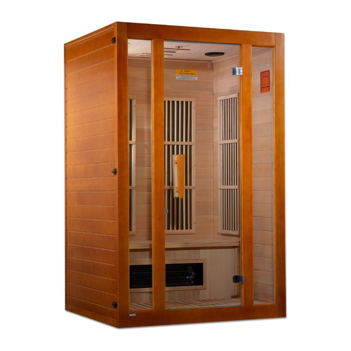 Maxxus "Aspen" 2-Person Low EMF FAR Infrared Dry Sauna in Canadian Hemlock - West Coast Saunas - MX-J206-02S