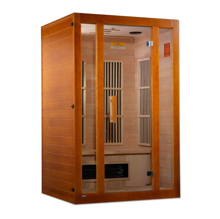 Maxxus "Aspen" 2-Person Low EMF FAR Infrared Dry Sauna in Canadian Hemlock - West Coast Saunas - MX-J206-02S