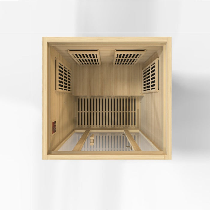 Maxxus Seattle 2 - Person Near Zero EMF (Under 2MG) FAR Infrared Sauna (Canadian Hemlock) - West Coast Saunas - MX - J206 - 01 - ZF