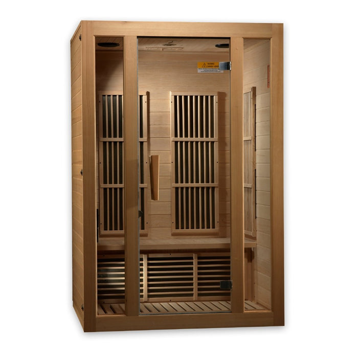 Maxxus Seattle 2 - Person Near Zero EMF (Under 2MG) FAR Infrared Sauna (Canadian Hemlock) - West Coast Saunas - MX - J206 - 01 - ZF