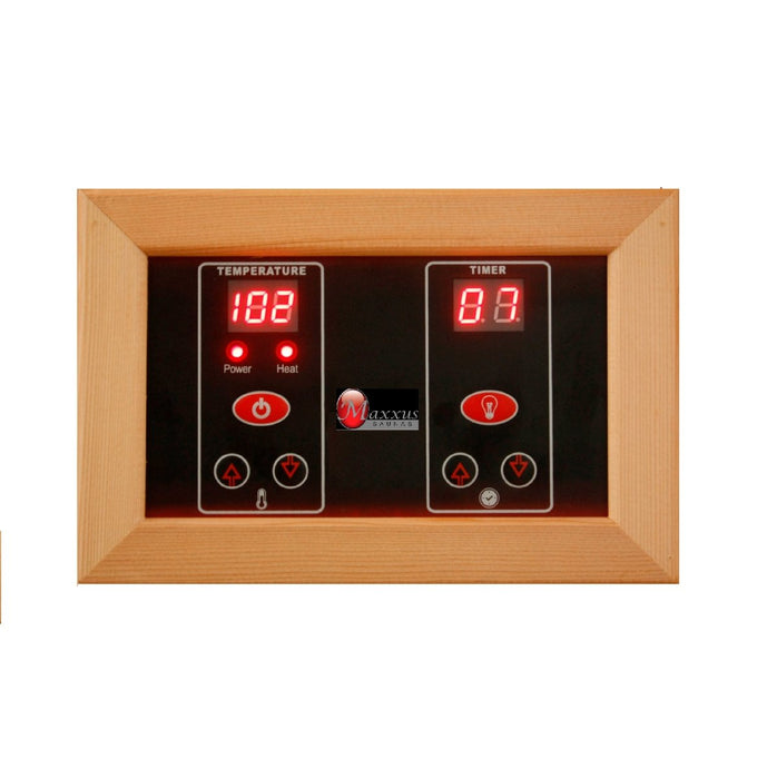 Maxxus Seattle 2 - Person Near Zero EMF (Under 2MG) FAR Infrared Sauna (Canadian Hemlock) - West Coast Saunas - MX - J206 - 01 - ZF