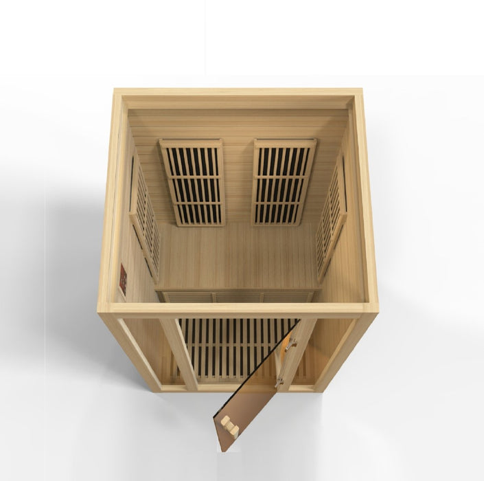 Maxxus Seattle 2 - Person Near Zero EMF (Under 2MG) FAR Infrared Sauna (Canadian Hemlock) - West Coast Saunas - MX - J206 - 01 - ZF