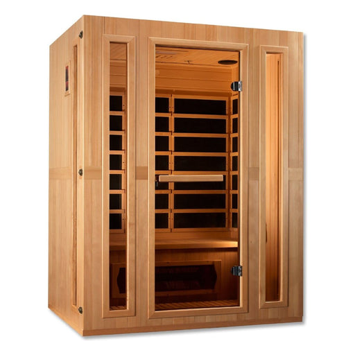 Maxxus "Trinity" 3-Person Corner Low EMF FAR Infrared Sauna in Canadian Hemlock - West Coast Saunas - MX-LS3-01