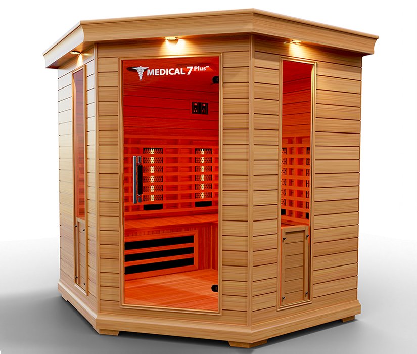 Medical Saunas Medical 7Plus 6-Person Indoor Infrared Dry Sauna - West Coast Saunas - ms-medical-7