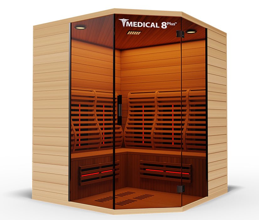 Medical Saunas Medical 8 Plus 4-Person Indoor Ultra Full Spectrum Infrared Dry Sauna - West Coast Saunas - ms-medical-ultra-8