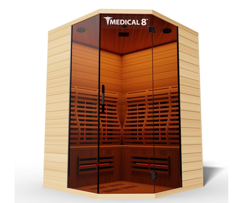 Medical Saunas Medical 8 Plus 4-Person Indoor Ultra Full Spectrum Infrared Dry Sauna - West Coast Saunas - ms-medical-ultra-8