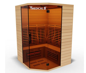 Medical Saunas Medical 8 Plus 4-Person Indoor Ultra Full Spectrum Infrared Dry Sauna - West Coast Saunas - ms-medical-ultra-8