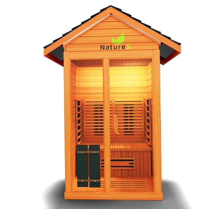 Medical Saunas Nature 5 2-Person Full Spectrum Infrared Doctor Designed Outdoor Sauna - West Coast Saunas - ms-nature-5