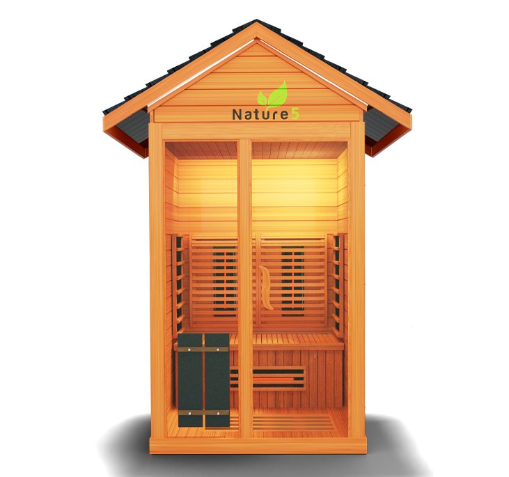 Medical Saunas Nature 5 2-Person Full Spectrum Infrared Doctor Designed Outdoor Sauna - West Coast Saunas - ms-nature-5