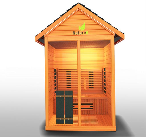 Medical Saunas Nature 6 3-Person Full Spectrum Infrared Doctor Designed Outdoor Sauna - West Coast Saunas - ms-nature-6