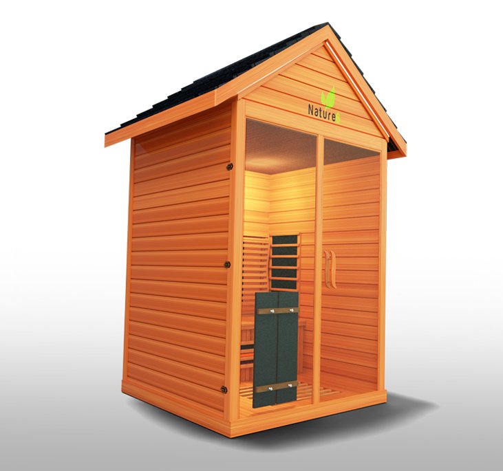 Medical Saunas Nature 6 3-Person Full Spectrum Infrared Doctor Designed Outdoor Sauna - West Coast Saunas - ms-nature-6