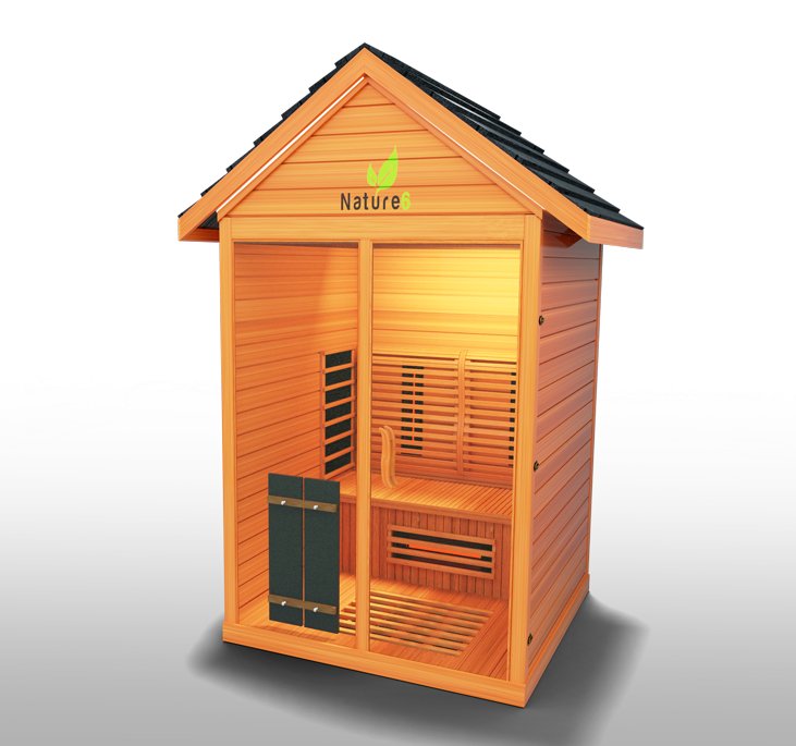 Medical Saunas Nature 6 3-Person Full Spectrum Infrared Doctor Designed Outdoor Sauna - West Coast Saunas - ms-nature-6