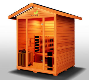 Medical Saunas Nature 7 4-Person Full Spectrum Infrared Doctor Designed Outdoor Steam Sauna - West Coast Saunas - ms-nature-7