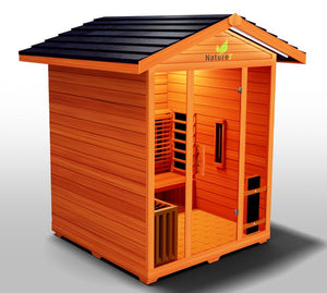 Medical Saunas Nature 7 4-Person Full Spectrum Infrared Doctor Designed Outdoor Steam Sauna - West Coast Saunas - ms-nature-7