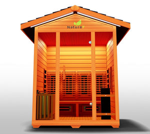 Medical Saunas Nature 7 4-Person Full Spectrum Infrared Doctor Designed Outdoor Steam Sauna - West Coast Saunas - ms-nature-7