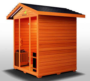 Medical Saunas Nature 7 4-Person Full Spectrum Infrared Doctor Designed Outdoor Steam Sauna - West Coast Saunas - ms-nature-7