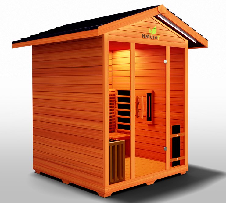 Medical Saunas Nature 7 4-Person Full Spectrum Infrared Doctor Designed Outdoor Steam Sauna - West Coast Saunas - ms-nature-7